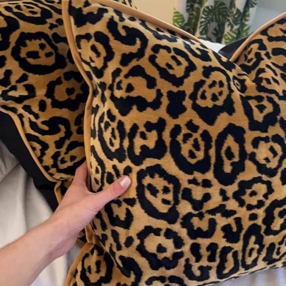 Leopard Print Throw Pillow